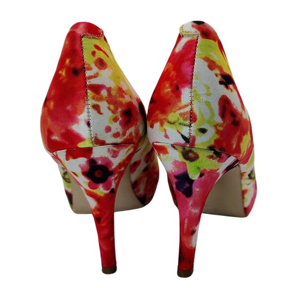 Madden Girl Getta Floral Print Fabric Heels Size 7 - Picture 4 of 7